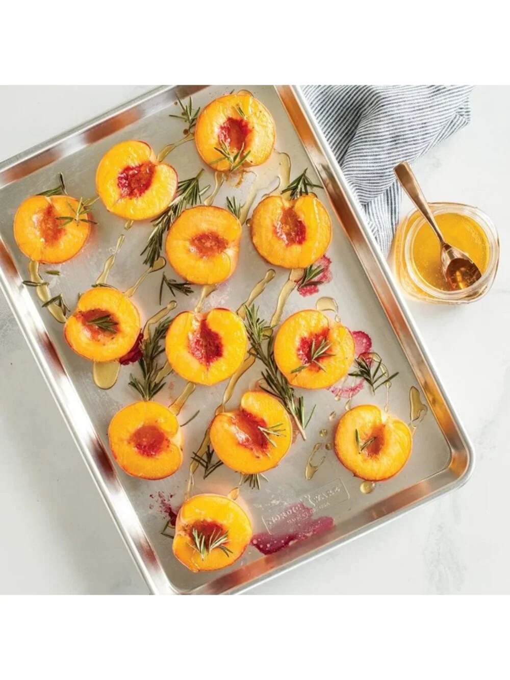 Commercial Quality Aluminum Half Sheet Pan Set - USA Made, Non-Warping, Baking